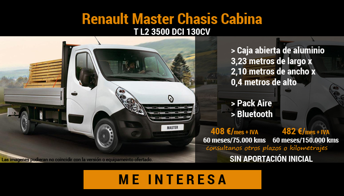Renault Master Chasis Cabina Caja Aluminio